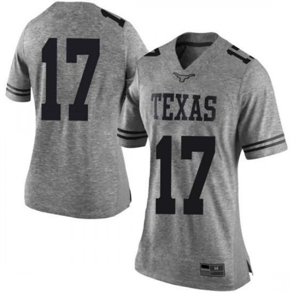 Women University of Texas #17 D'Shawn Jamison Gray Limited College Jersey